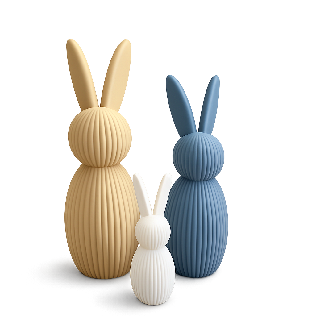 Familia de Coelhos Decorativa